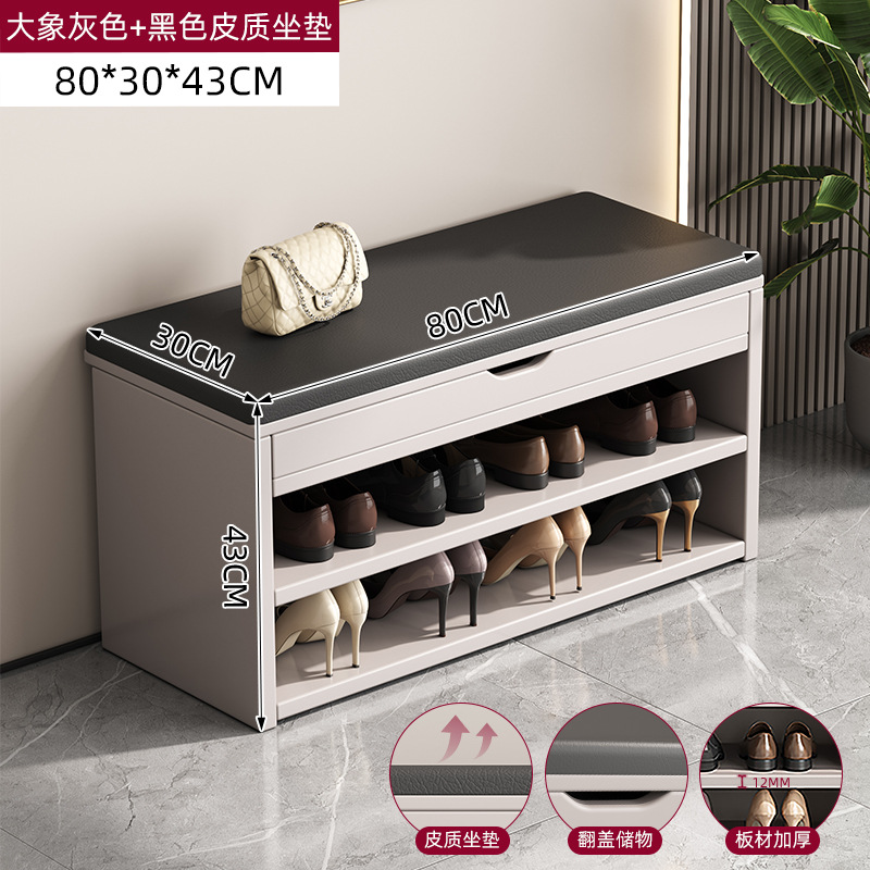 HXD001390 스타일 3 80/30/43 라이트 그레이 + 블랙 가죽 시트 쿠션