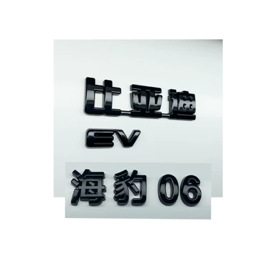 06/06gt blackened front emblem, no-disassembly, Car logo - glossy-black-coating-bydevseal-06-combination-logo