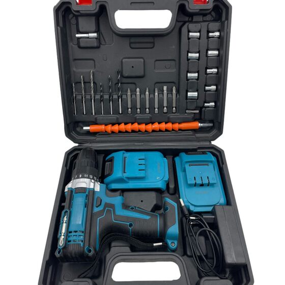 Factory direct cross-border hot sale hand drill 21V impact double speed electric drill electric screwdriver electric tool suit