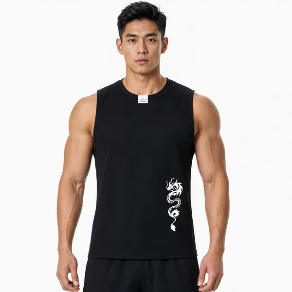 WN21 T-shirt European and American hip-hop 2D print men's street sleeveless sports vest top 2026 summer cross-border wholesale