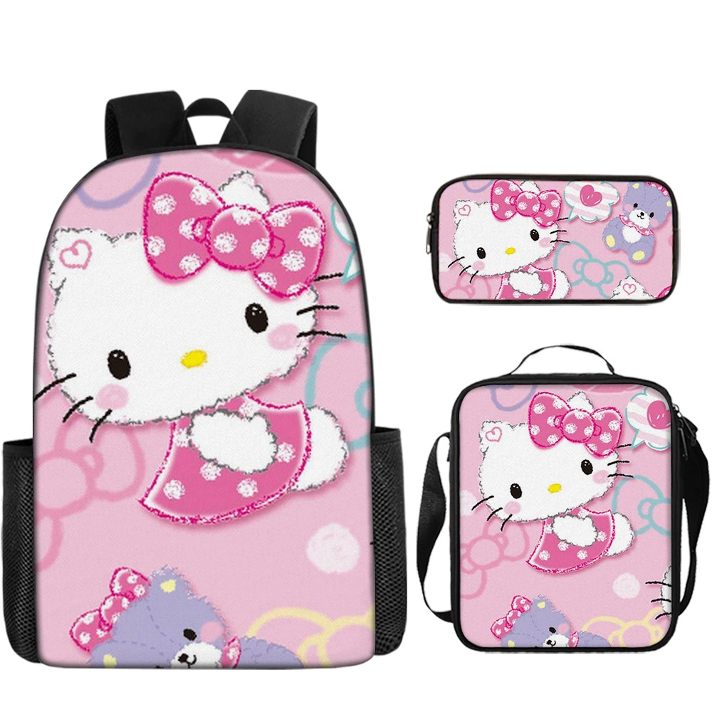 Hello kitty, school bag for elementary school students, children's backpack, shoulder bag, pencil case