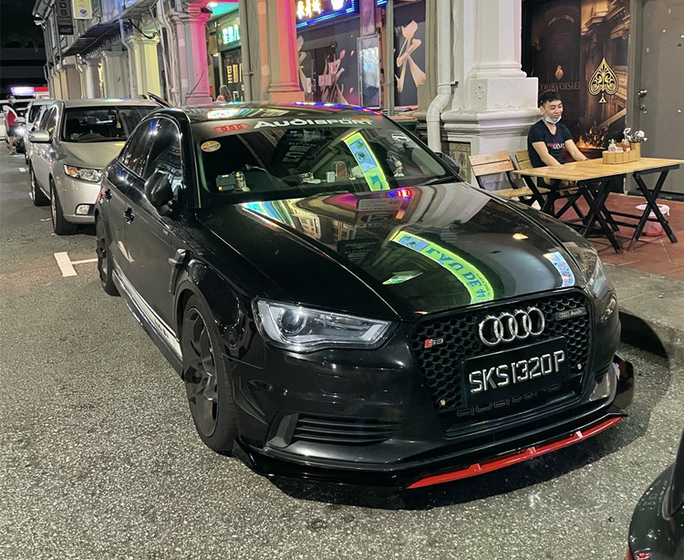 Suitable for Old Audi A3 A4L A6 Q3 Front Shovel Front Lip Spoiler Size Surround Modification and Decoration Anti-Collision