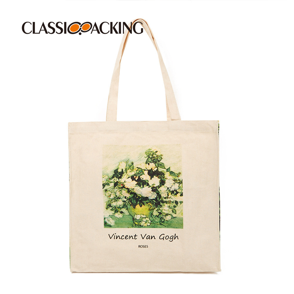 Estilo moderno simple bolso de la lona material de gran capacidad bolso japonés y coreano ins bolso con logotipo impreso