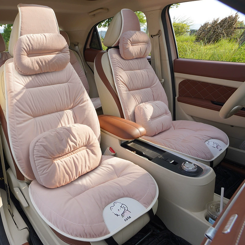 Автомобильная подушка зимняя короткая плюшевая новая универсальная пуховая половинная сумка теплая толстая задняя подушка сиденья зимняя крышка сиденья