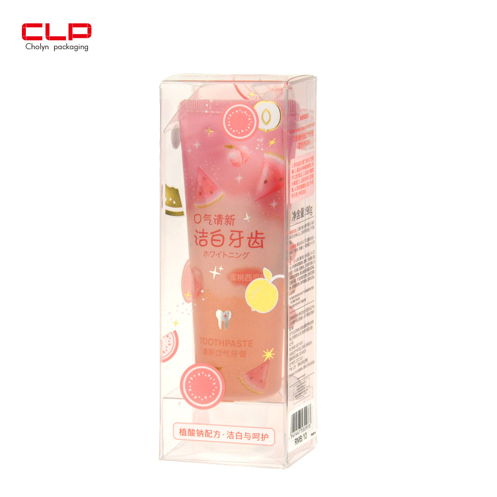transparent plastic toothpaste PVC