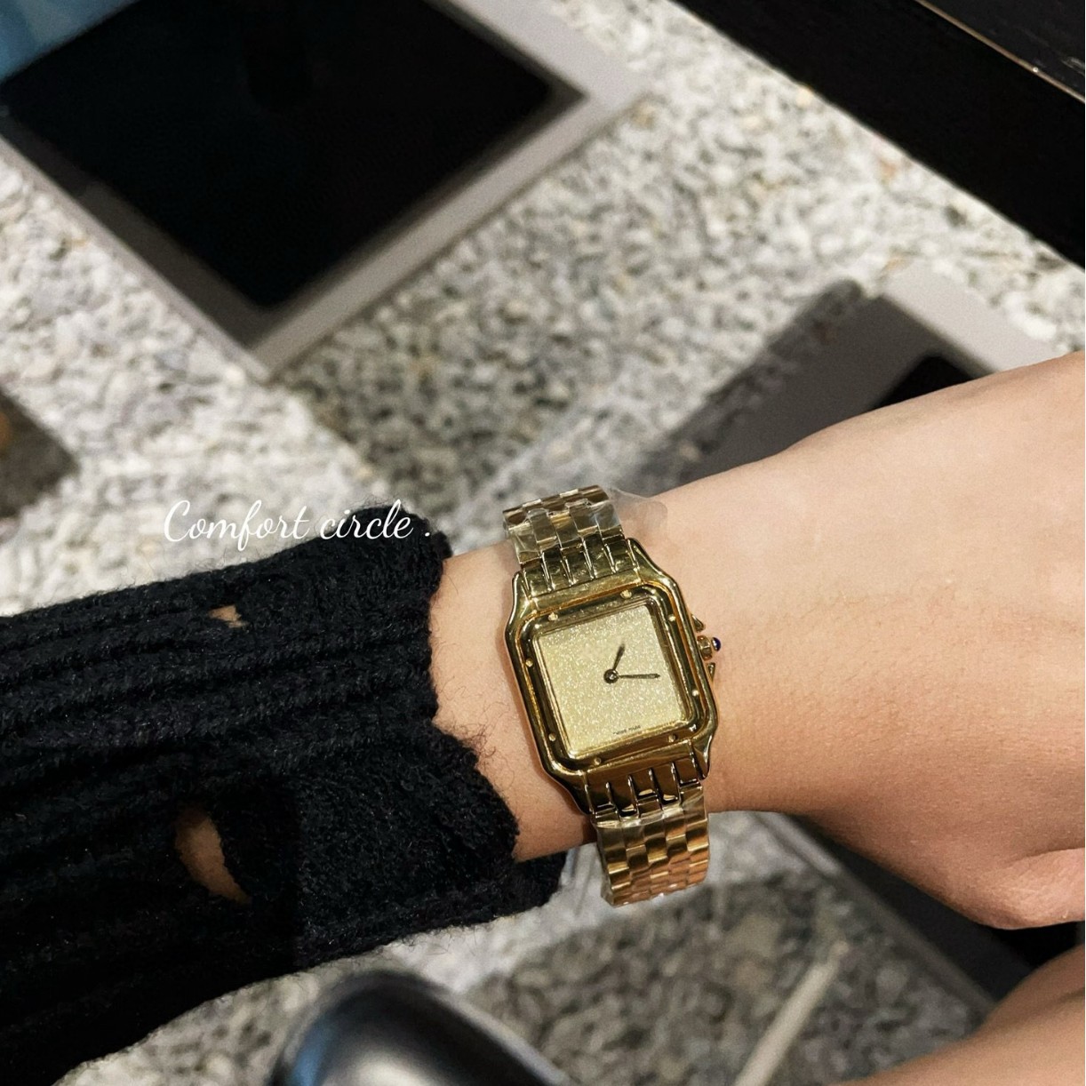 Fashionable classic retro square quartz women's watch stainless…