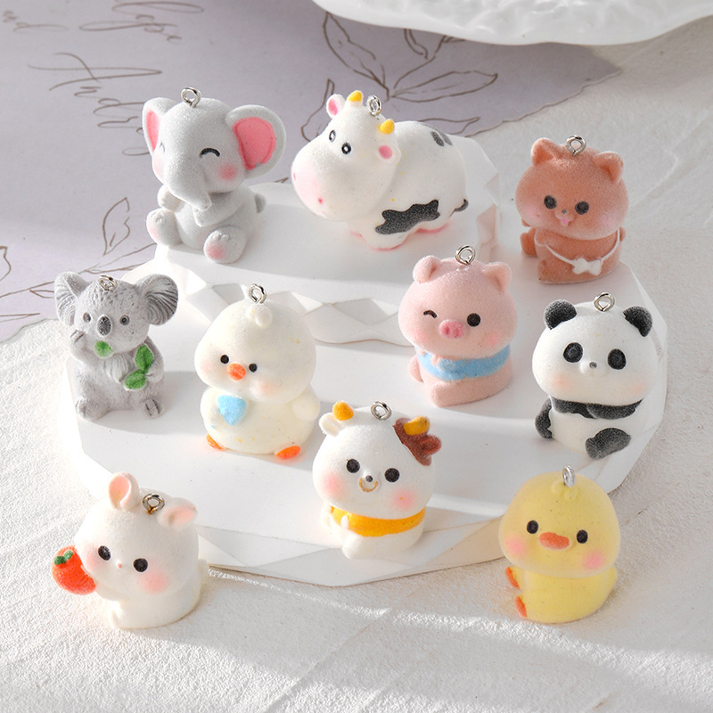 105g Weight Pendant Jewelry Making Type DIY Jewelry Accessories Classification 10 PCS/Package Quantity Plastic, Resin Material Animal Pattern Epoxy Design Cartoon Style Style 10 PCS/Package Plastic Resin Animal Pendant 1