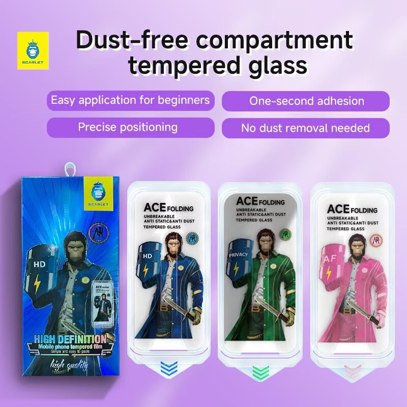 Gorilla Dust-Free Warehouse Is Suitable for Apple 16 Pro Max Instant Privacy Screen Protector iPhone 17/16/15 Kunlun Tempered Glass Film