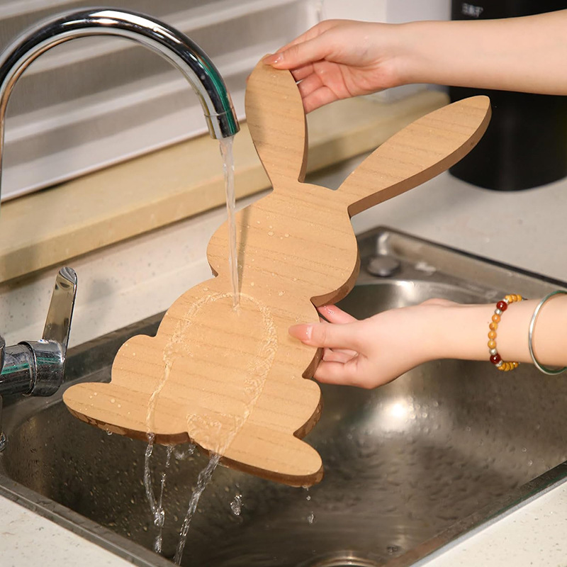 Tablero de cortar de madera tablero de corte de dibujos animados creativo tablero de corte multifuncional tablero de corte de conejo tablero de suplemento de alimentos de frutas