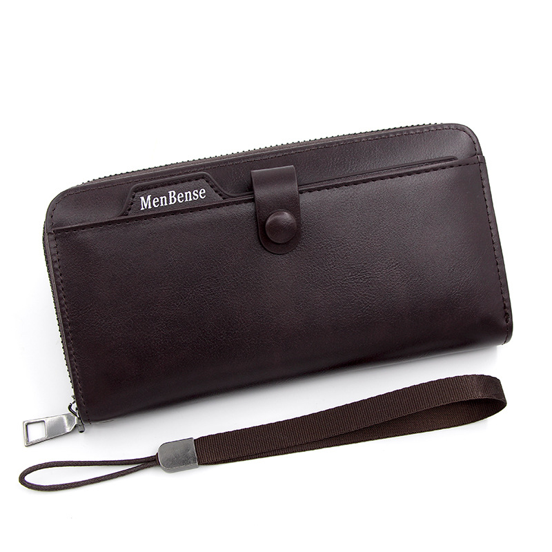 Bolso de teléfono móvil de embrague de gran capacidad de la cartera larga de los hombres europeos y americanos del dibujo de la tarjeta de Menbense