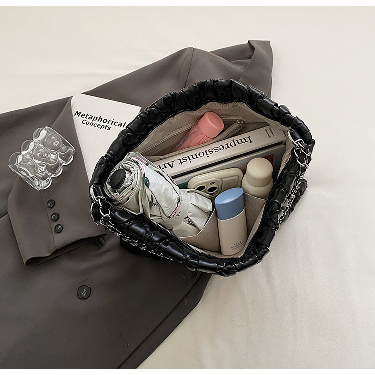 Große Gesteppte Tragetasche Für Damen Geräumige Lingge Schultertasche_voghion.com