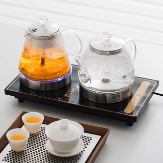 新款电茶炉煮茶具家用办公烧水泡茶一体套装自动上水烧水壶玻璃