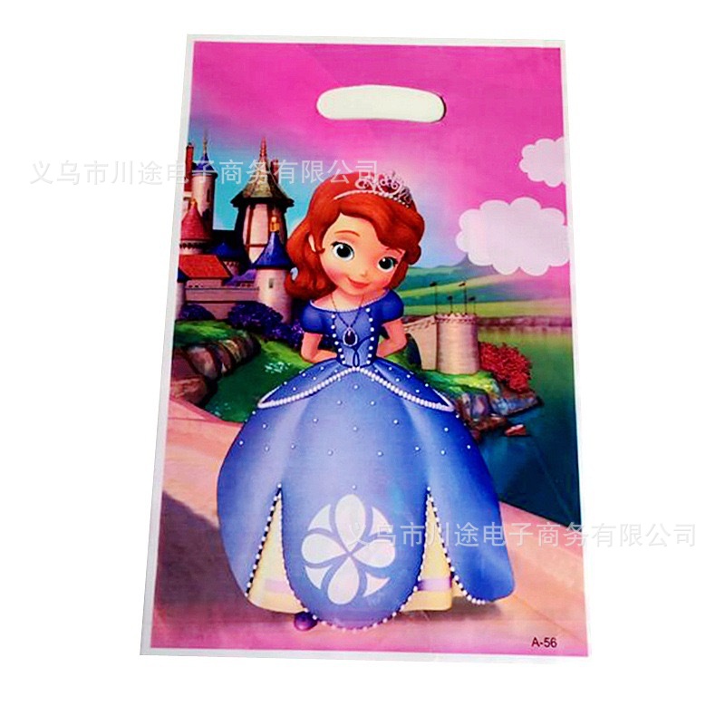 Fábrica directa bolsa de regalo de dibujos animados para niños fiesta de cumpleaños bolsa de regalo película perlada bolsa de regalo PE ahora