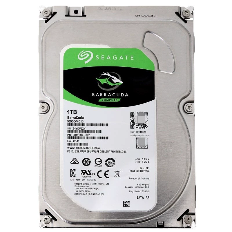 Подходит для Seagate 1 ТБ SATA настольный 3.5-дюймовый жесткий диск ST1000DM010 для видеонаблюдения, CMR, вертикальный