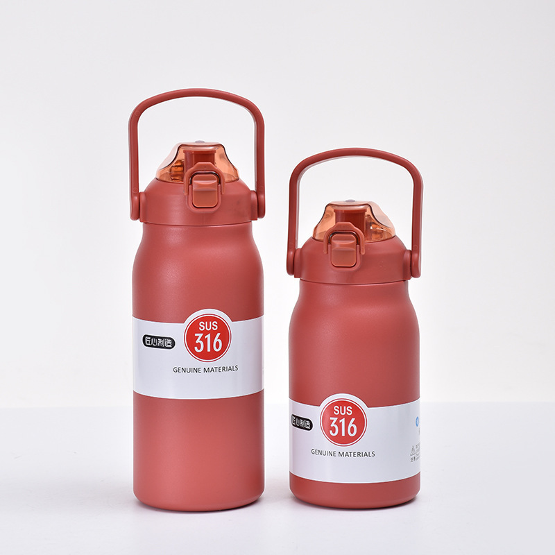 Olla de viaje con manija-rojo 1000ml