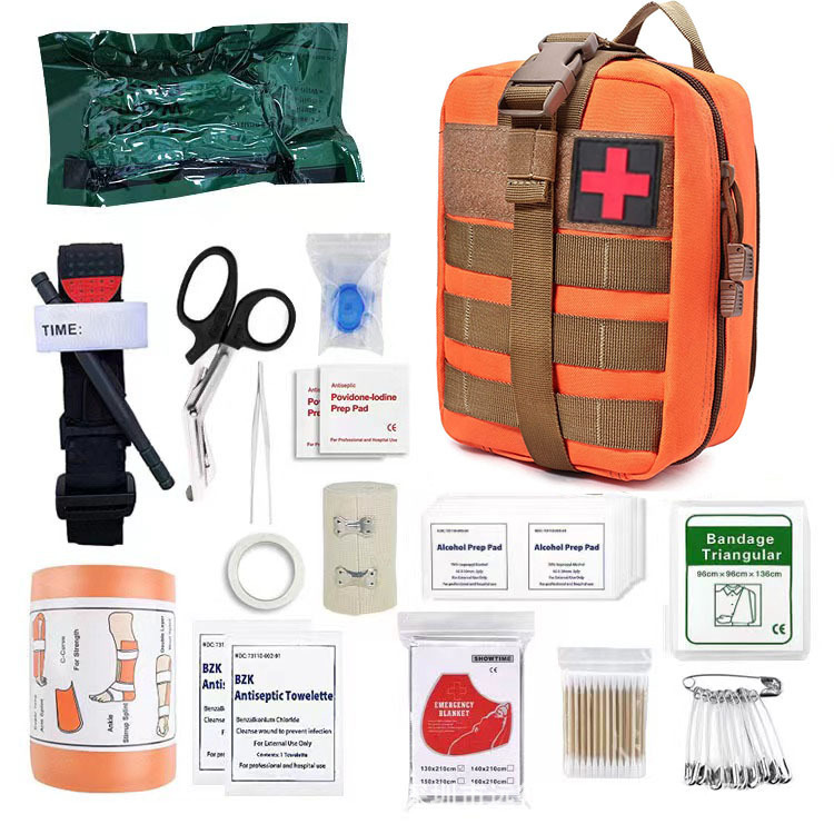 Kit de primeros auxilios de campo transfronterizos, herramientas de supervivencia, paquetes de supervivencia de campo, suministros de emergencia de campamento