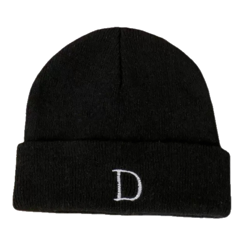 Gorro de Punto Bordado de Poliéster, Térmico y Cortavientos, para Otoño e Invierno