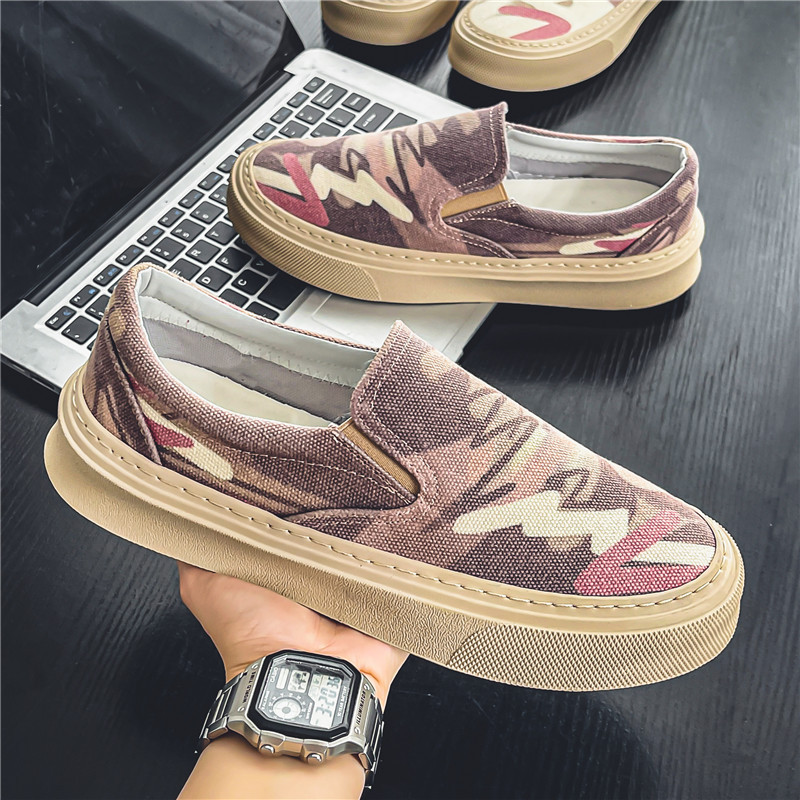 Herren Slip-on Canvas Schuhe Bequeme Stoffschuhe Für Den Sommer_voghion.com