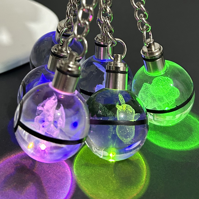 Crystal Elf Ball Keychain Pokemon Pokemon Pet Pokemon Peripheral Souvenirs