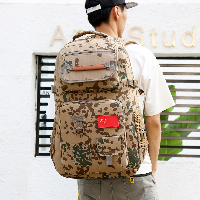 65-Liter-Rucksack mit großem Fassungsvermögen für Herren, Camouflage-Reisetasche, Fahrradtasche für Bergsteigen im Freien, Gepäcktasche für die Arbeit und zu Hause_voghion.com