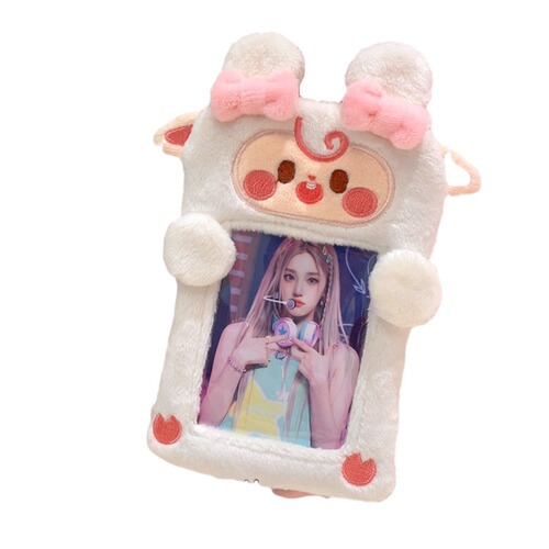 Original cute plush card case ID holder bus card work badge school card campus card meal card