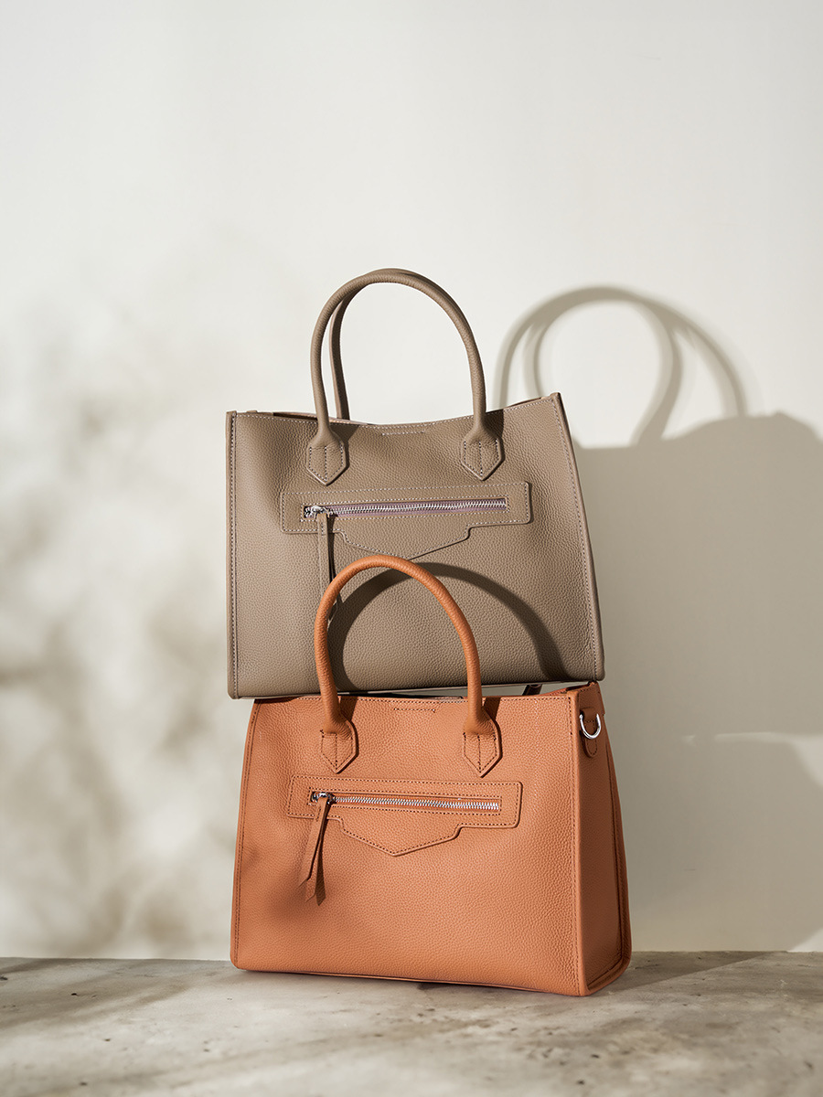 Large Capacity Women's Genuine Leather Tote Bag, Niche Designer Luxury Commuter Laptop Briefcase - Thumbnail 4