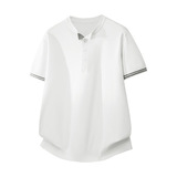 ZH8106-3D夏季百搭T恤休闲短款男装老钱风通勤针织短袖OLO衫，男装针织衫/毛衣，星座614