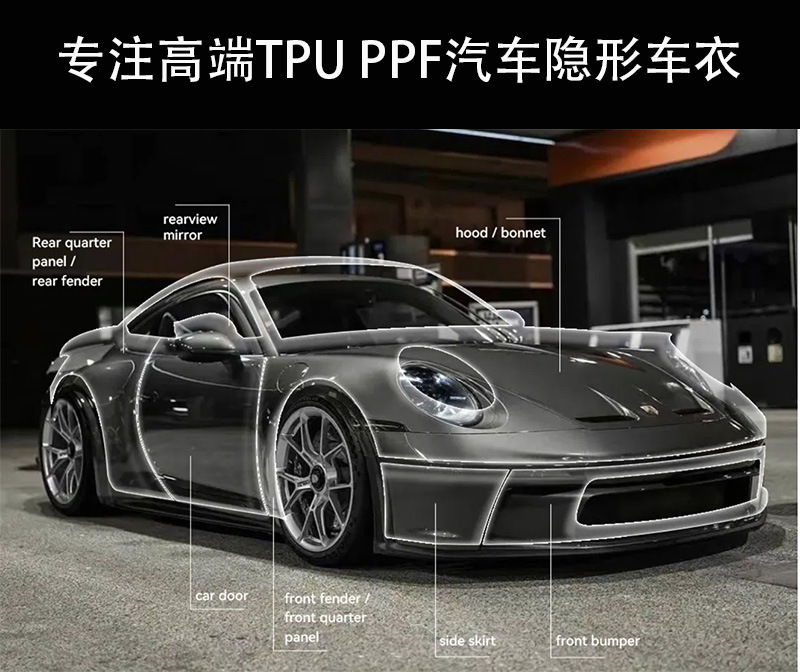 High-End Tpu Invisible Car Film, Thickened Ppf Car Paint Protection Film, Anti-Scratch, Imported Transparent Car Protection Film