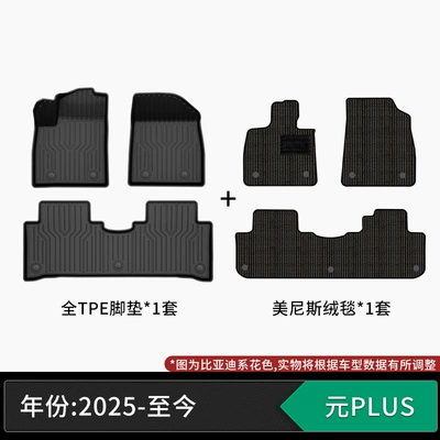 Modelə uyğun ayaqaltı, Suitable for BYD, TPE - 25-models-of-byd-yuan-plus-tpe-floor-mats-menis-velvet-carpet