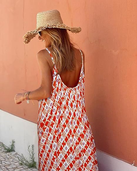 Damen Sommer Maxi Kleid Im Boho Stil V-ausschnitt Rüschen Design_voghion.com