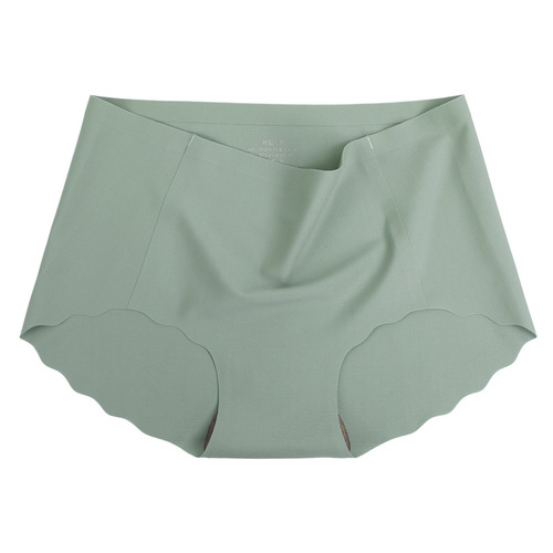 Lightweight lace edge women's seamless underwear 3A antibacterial crotch mid-waist women's underwear large size wholesale women's underwear high value