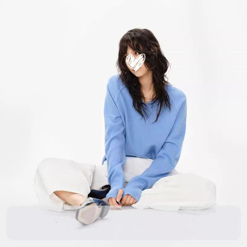 Stil Lif Lazy Weekend Super Soft Sheep Wool Raglan Sleeve Sweater with Fingerless Sleeves Stil Lif Lazy Weekend Super Soft Sheep Wool Raglan Sleeve Sweater with Fingerless Sleeves