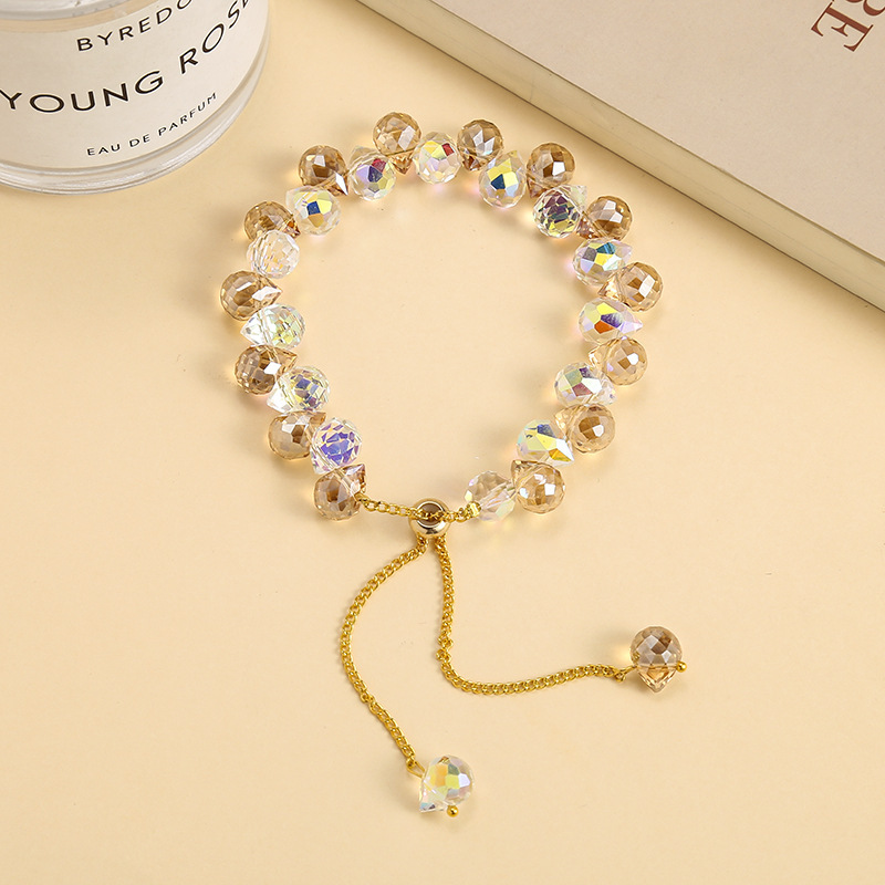 Temperament Crystal Braided Double-Layer Bracelet for Women Niche Design Personalized Bracelet Simple Student Bestie Internet Celebrity Hand Jewelry