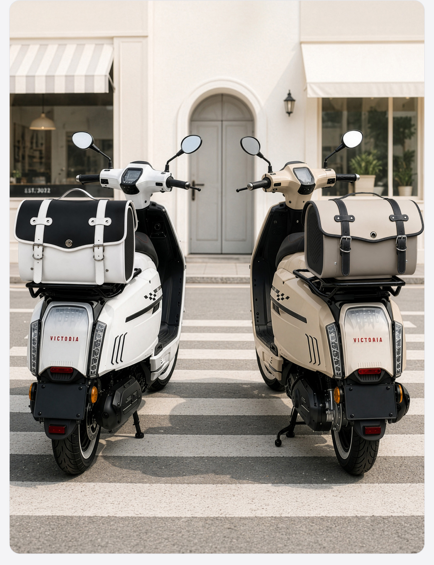 Motorcycle trunk, retro large-sized luggage suitable for Niu Nine electric scooter, universal tail bag