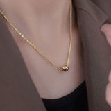 Украшение-шарик, ожерелье, модная универсальная подвеска из нержавеющей стали, изысканный стиль, не выцветает