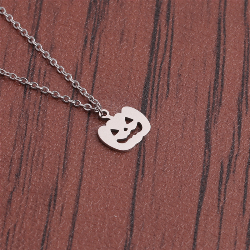 Fashion Pumpkin Lantern Titanium Steel Necklace Wholesale display picture 7