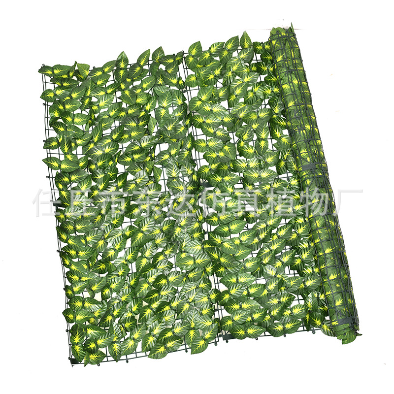 Hojas artificiales para cercas transfronterizas, malla para cercas artificiales, enredaderas de plantas simuladas, cercas decorativas, barandillas, muros de cercas al por mayor