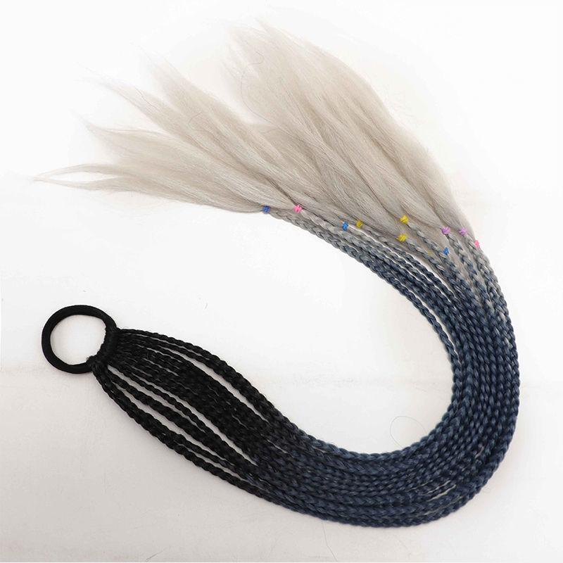 Fábrica al por mayor color trenza peluca hembra hip hop gradiente teñido trenza color de trenza sucia trenza cola de caballo