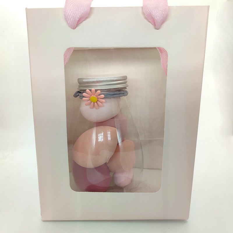 Paquete de viaje portátil soplo de polvo botella de PET huevo de belleza botella súper suave actualización esponja soplo de polvo té con leche color enlatado