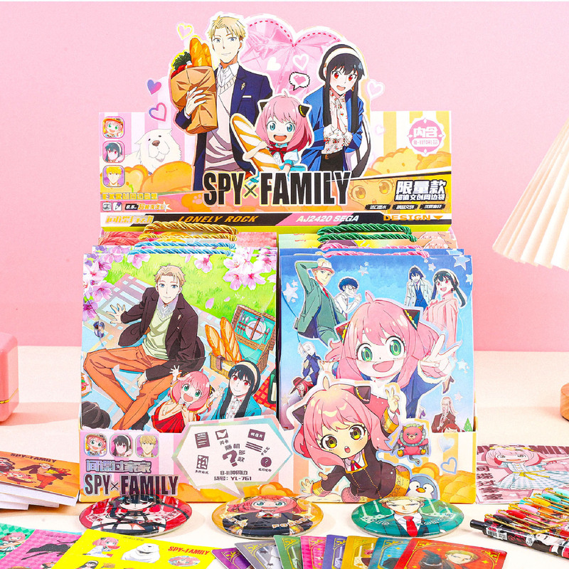 漫画ラブブラブブクリエイティブブラインドバッグ高価値ステッカーバッジブックゲルペンポータブルブラインドボックスギフトパック|undefined