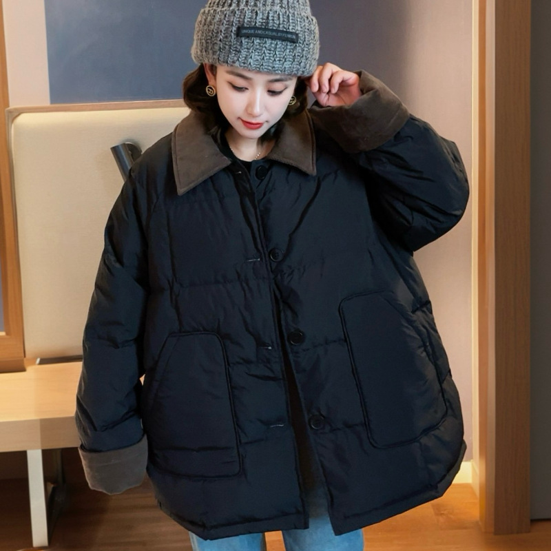 블랙 패치워크 코듀로이