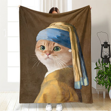 跨境卡通可爱奇幻小动物法兰绒毛毯毯子家居披肩毯午睡毯沙发盖毯