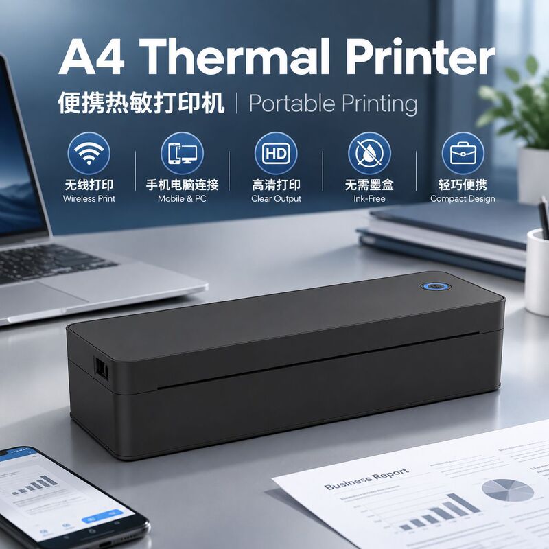 A4 thermal printer for home use, suitable for printing homework corrections, photos, and for portable office work; A4 tattoo printer