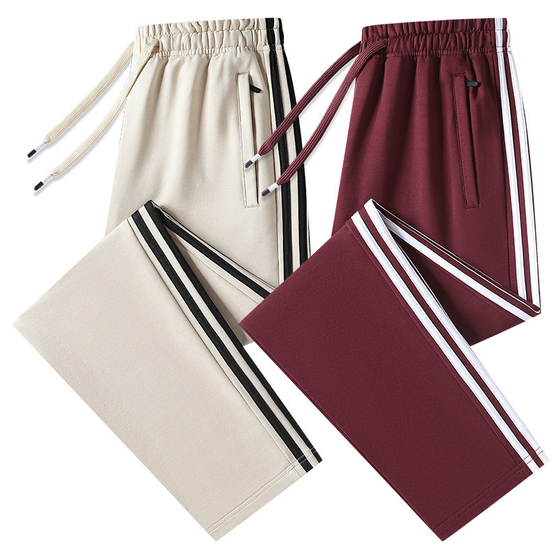 Factory Direct Sale Spring and Autumn Thin Pure Cotton Pants for Men, New Fleece-Lined Thickened Men's Loose Fashion Jogger Sweatpants