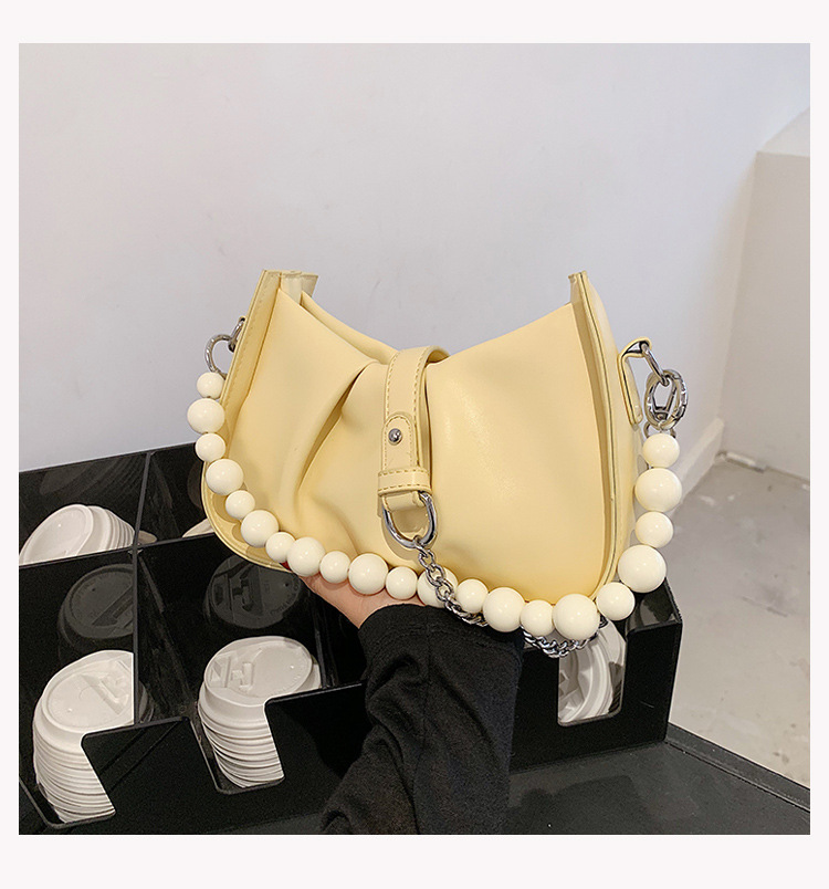 Wholesale Accessories Solid Color Pearl Chain Armpit Bag Nihaojewelry display picture 20