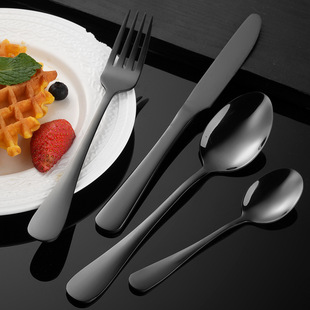 [Free Sample] Cross-border Stainless Steel Tableware 1010 Series Spoon suit Hotel Steak Knife, Fork and Spoon