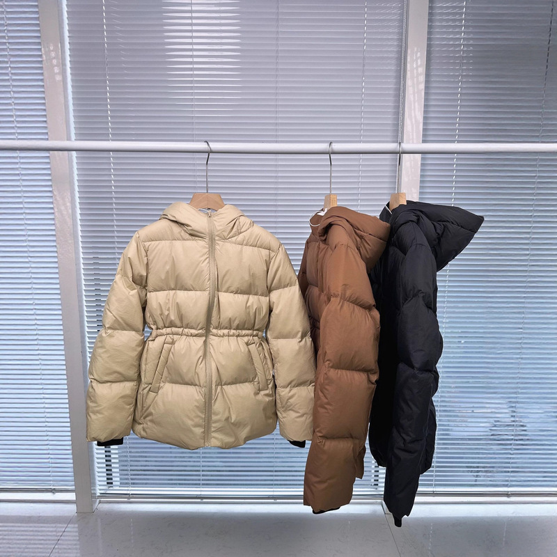 (Maillard) Three-Color Drawstring Goose down Jacket Women's Short Bread Jacket Coffee Color Light Khaki 90 White Goose down Thick Style