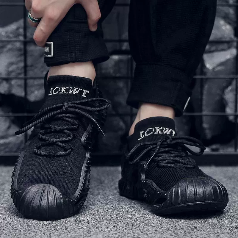 Versatile canvas shoes, work men's shoes, autumn breathable internet celebrity sports and leisure, versatile trendy shoes, mesh fly woven shoes, casual shoes