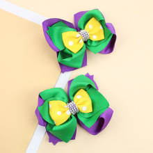 巴西狂欢节发饰绿紫金发夹狂欢节头饰女孩儿童头饰亚马逊爆款