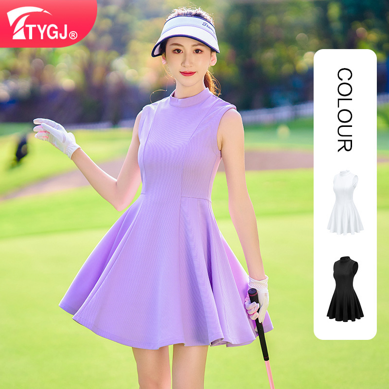 golf Women's sleeveless sports dress women's spring and summer tight waist slim one-piece short skirt Korean style golf clothing